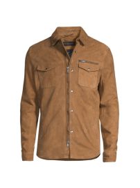 Shop John Varvatos Lightweight Suede Shacket at Saks Fifth Avenue