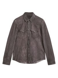 Shop John Varvatos Mason Western Leather Shirt at Saks Fifth Avenue