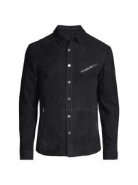 Shop John Varvatos Snap Suede Shirt Jacket at Saks Fifth Avenue