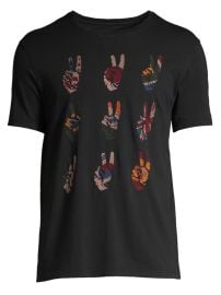 Shop John Varvatos Star USA Cotton Peace Sign Tee at Saks Fifth Avenue