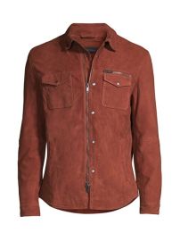 Shop John Varvatos Star USA Shilo Suede Zip-Up Jacket at Saks Fifth Avenue