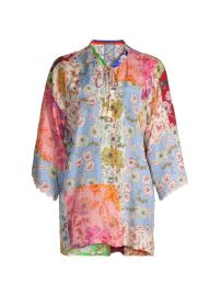 Shop Johnny Was Cosmo Marianne Silk Tunic at Saks Fifth Avenue