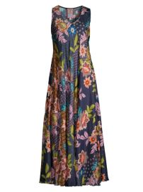 Shop Johnny Was Delfino Silk Slip Maxi Dress at Saks Fifth Avenue