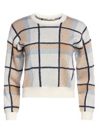 Shop Joie Austine Plaid Crewneck Sweater at Saks Fifth Avenue