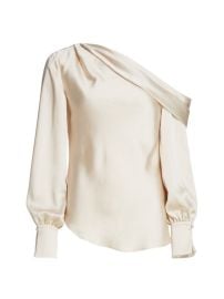 Shop Jonathan Simkhai Alice One-Shoulder Satin Top at Saks Fifth Avenue