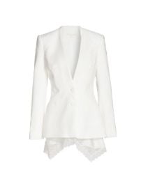 Shop Jonathan Simkhai Allie Crepe Lace Trim Blazer at Saks Fifth Avenue