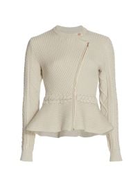 Shop Jonathan Simkhai Andi Fisherman Knit Peplum Jacket at Saks Fifth Avenue