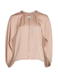 Shop Jonathan Simkhai Audrey Fluid Satin Cape Top at Saks Fifth Avenue