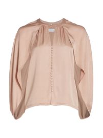 Shop Jonathan Simkhai Audrey Fluid Satin Cape Top at Saks Fifth Avenue