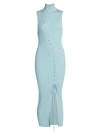 Shop Jonathan Simkhai Ava Ribbed Lattice Midi Dress at Saks Fifth Avenue