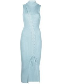 Shop Jonathan Simkhai Ava lace-up midi dress with Express Delivery - at Farfetch