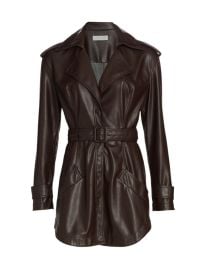 Shop Jonathan Simkhai Chandler Vegan Leather Trench Mini Dress at Saks Fifth Avenue