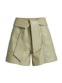 Shop Jonathan Simkhai Mari Vegan Leather Tie-Waist Shorts at Saks Fifth Avenue