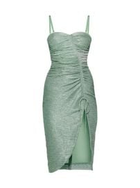 Shop Jonathan Simkhai Roxanne Ruched Plisse Dress at Saks Fifth Avenue