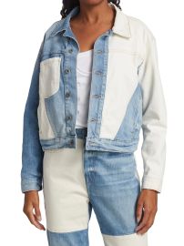 Shop Jonathan Simkhai Standard Emma Colorblock Denim Jacket at Saks Fifth Avenue