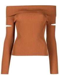 Shop Jonathan Simkhai Zayla off-shoulder jumper with Express Delivery - at Farfetch