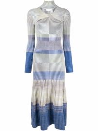 Shop Jonathan Simkhai knitted colour-block midi dress with Express Delivery - at Farfetch