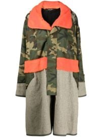 Shop Junya Watanabe camouflage-panelled coat with Express Delivery - at Farfetch