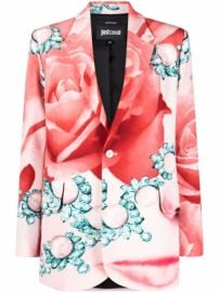 Shop Just Cavalli single breasted printed blazer with Express Delivery - at Farfetch