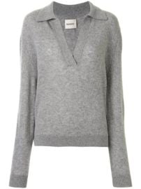 Shop KHAITE fine-knit v-neck jumper with Express Delivery - at Farfetch