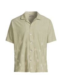 Shop Kartik Research Beaded Camp Collar Short-Sleeve Shirt at Saks Fifth Avenue