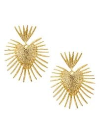 Shop Kenneth Jay Lane Large Fan 22K Gold-Plated Drop Earrings at Saks Fifth Avenue