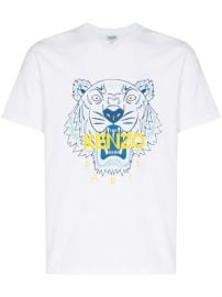 Shop Kenzo Tiger logo print T-shirt with Express Delivery - at Farfetch