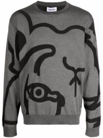 Shop Kenzo abstract tiger-print sweatshirt with Express Delivery - at Farfetch