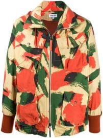 Shop Kenzo camouflage print hooded jacket with Express Delivery - at Farfetch