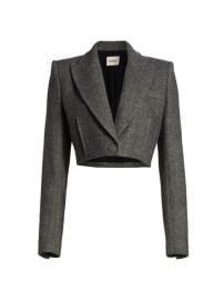 Shop Khaite Lucille Cropped Wool Blazer at Saks Fifth Avenue