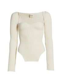 Shop Khaite Maddy Bustier Rib-Knit Sweater at Saks Fifth Avenue