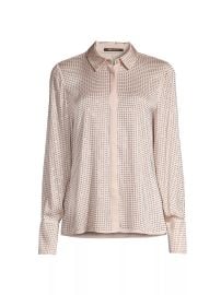 Shop Kobi Halperin Callie Studded Silk-Blend Blouse at Saks Fifth Avenue