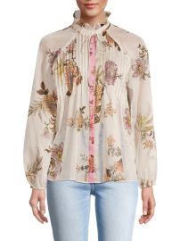 Shop Kobi Halperin Joanna Floral Pleated Blouse at Saks Fifth Avenue