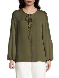 Shop Kobi Halperin Maeve Tie-Neck Silk Blouse at Saks Fifth Avenue