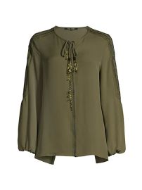 Shop Kobi Halperin Maeve Tie-Neck Silk Blouse at Saks Fifth Avenue