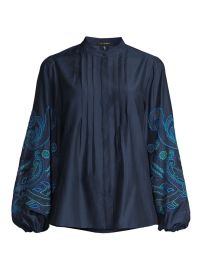 Shop Kobi Halperin Reese Floral Embroidered Silk Blouse at Saks Fifth Avenue