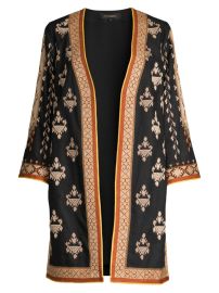 Shop Kobi Halperin Rowen Embroidered Linen-Blend Coat at Saks Fifth Avenue