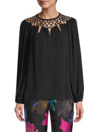 Shop Kobi Halperin Tereza Netted Blouse at Saks Fifth Avenue