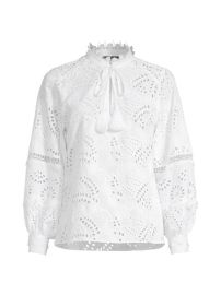 Shop Kobi Halperin Winston Embroidered amp Eyelet Blouse at Saks Fifth Avenue