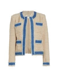 Shop LAGENCE Agnes Tweed Denim-Trim Jacket at Saks Fifth Avenue