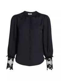 Shop LAGENCE Ava Lace Cuff Blouse at Saks Fifth Avenue