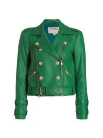 Shop LAGENCE Billie Belted Leather Jacket at Saks Fifth Avenue