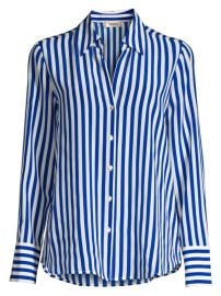 Shop LAGENCE Brielle Striped Silk Blouse at Saks Fifth Avenue