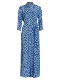 Shop LAGENCE Cameron Snake-Printed Silk Shirtdress at Saks Fifth Avenue