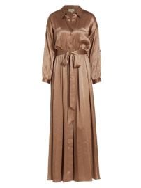 Shop LAGENCE Cammi Belted Silk Shirt Dress at Saks Fifth Avenue