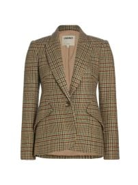 Shop LAGENCE Chamberlain Houndstooth Wool-Blend Blazer at Saks Fifth Avenue