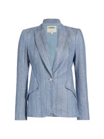 Shop LAGENCE Chamberlain Pinstriped Linen-Cotton Blazer at Saks Fifth Avenue