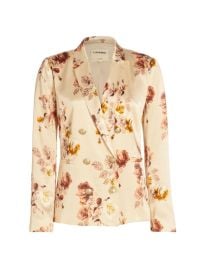 Shop LAGENCE Colin Floral Double-Breasted Blazer at Saks Fifth Avenue