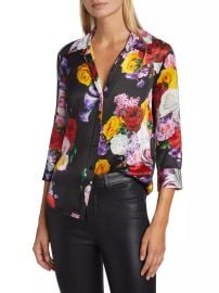 Shop LAGENCE Dani Floral Silk Button-Front Shirt at Saks Fifth Avenue