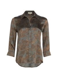 Shop LAGENCE Dani Printed Silk Button-Front Blouse at Saks Fifth Avenue